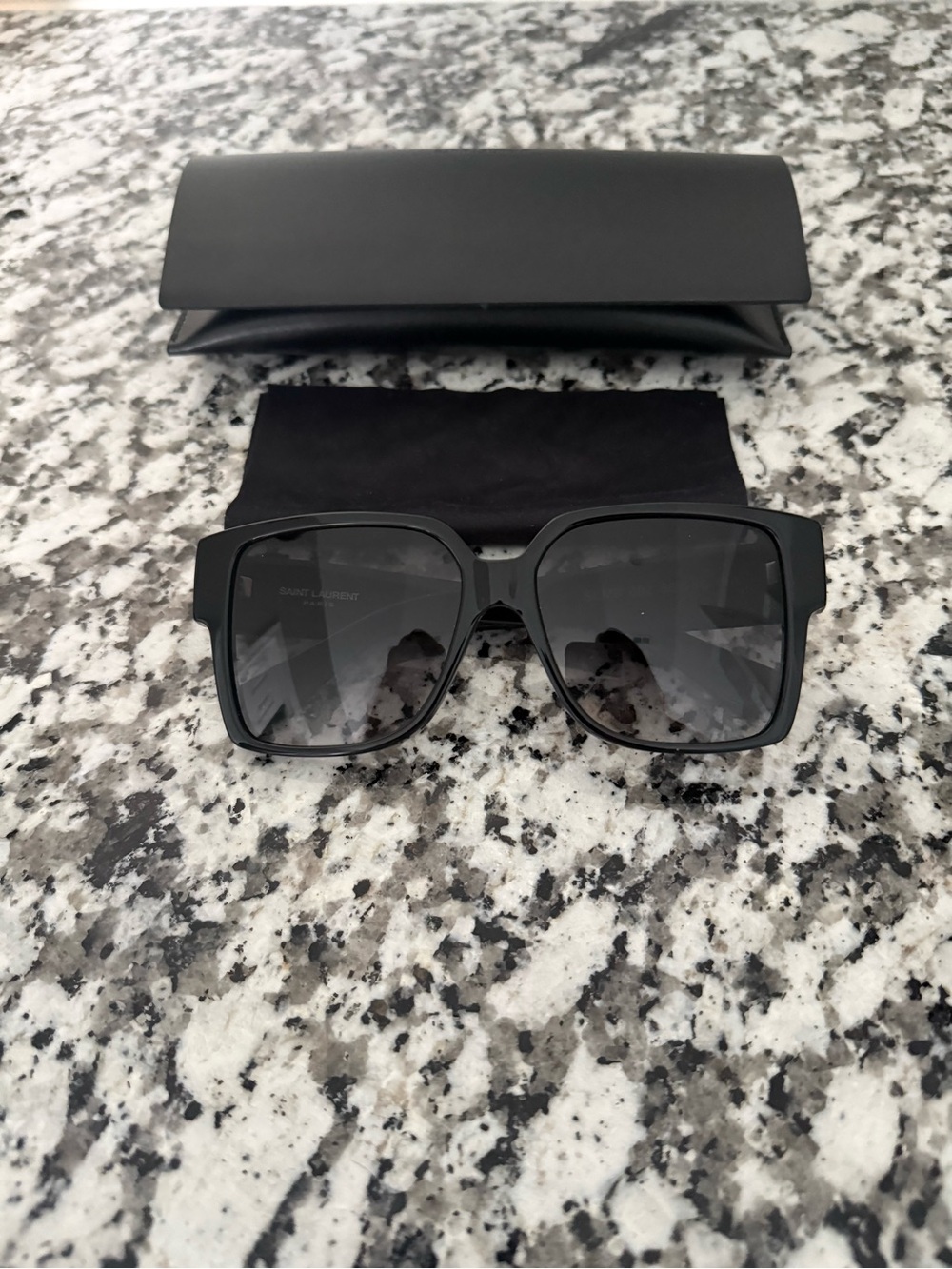 Saint Laurent Black Square Women's Sunglasses
